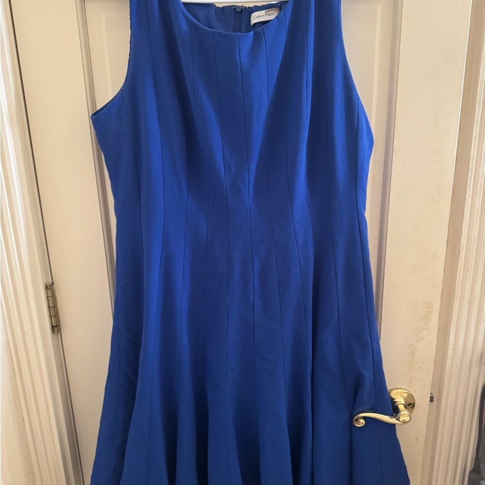 Calvin Klein Cobalt Blue Midi Dress